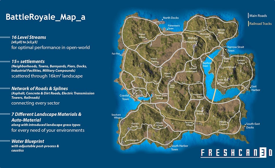 【UE5】大逃杀游戏开发资产 Battle Royale Island Pack (Battle Royale, Battle Royale Buildings, Island ) 【UE5】大逃杀游戏开发资产 Battle Royale Island Pack (Battle Royale, Battle Royale Buildings, Island )