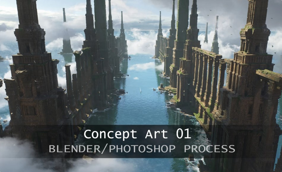 【中文字幕】失落的亚特兰蒂斯场景制作流程 Lost Atlantide 3D/2D process