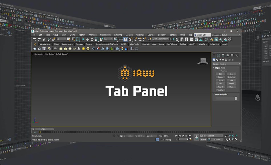 3Dmax插件 – 标签面板 miauu’s Tab Panel 3Dmax插件 – 标签面板 miauu’s Tab Panel