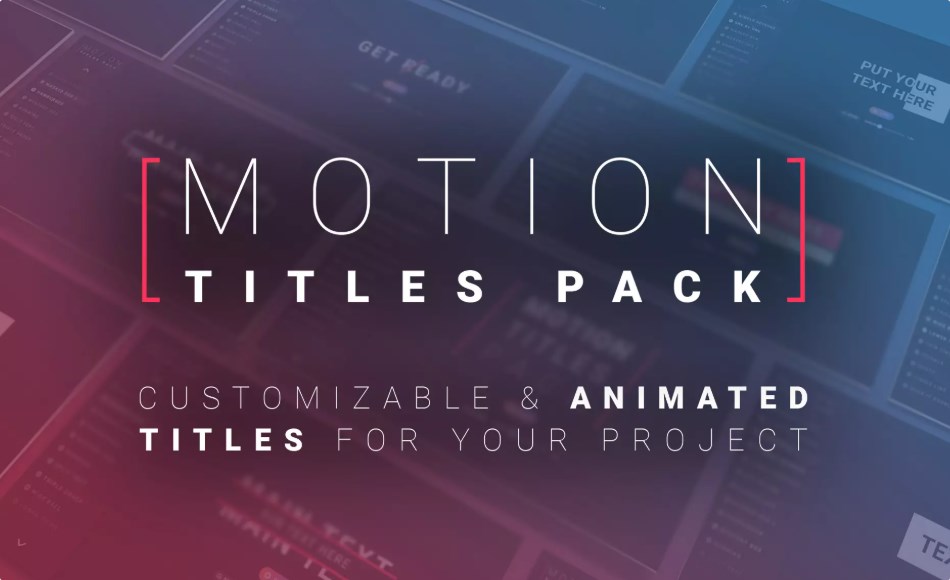 Unity插件 – 动态文字标题包 Motion Titles Pack