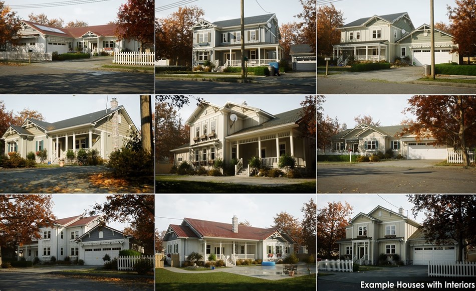 【UE5】模块化住宅房屋 Residential Houses Vol.2 – Modular Pack