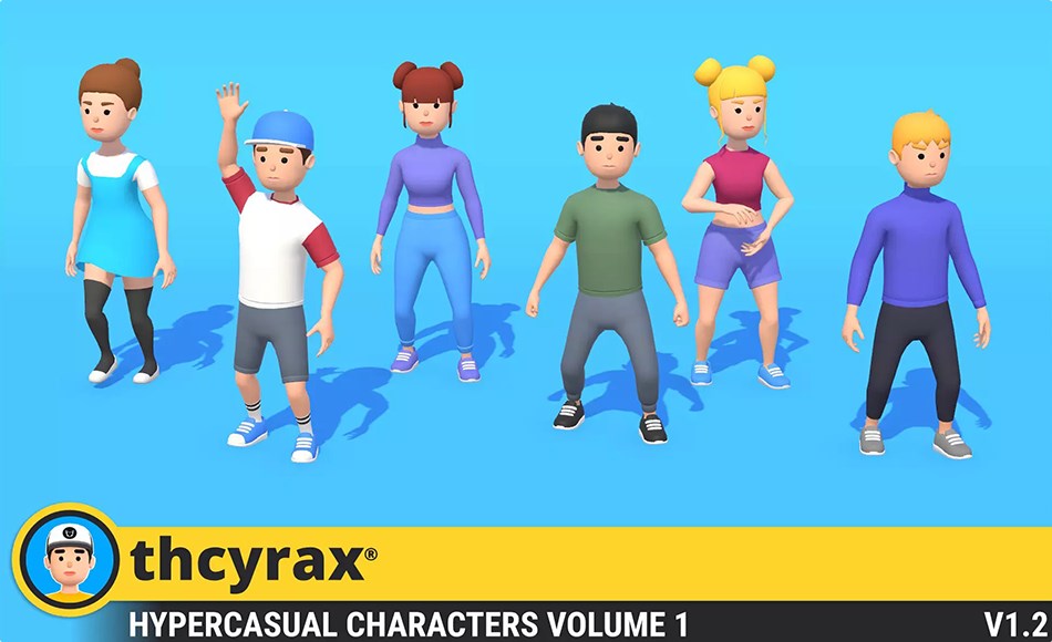Unity角色 – 超休闲角色 Hyper Casual Characters Vol. 1 Unity角色 – 超休闲角色 Hyper Casual Characters Vol. 1