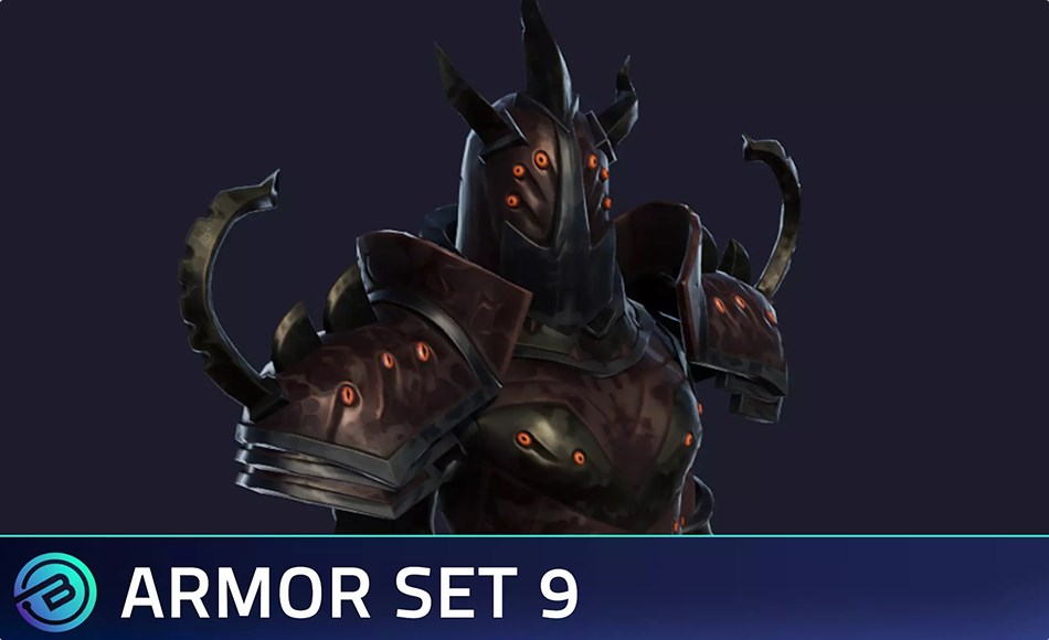 Unity资产 – 恶魔猎手套装 Demon Hunter Armor Set – Stylized RPG