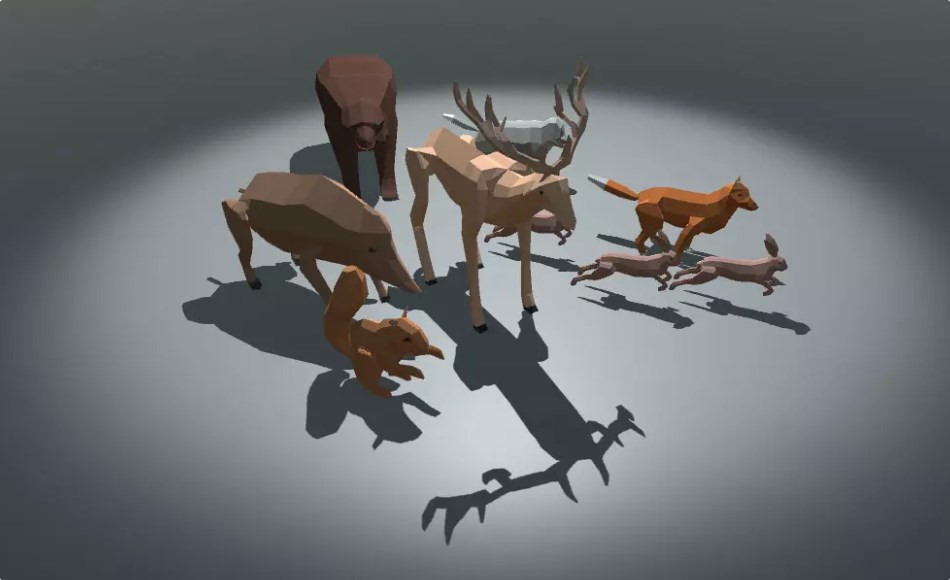 Unity动画 – 风格化动物包 ANIMALS PACK lowPoly