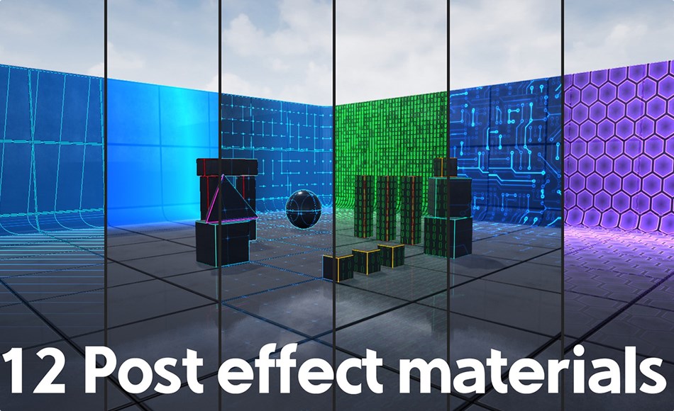 【UE5】科幻风格特效 PostFX GlobalScan