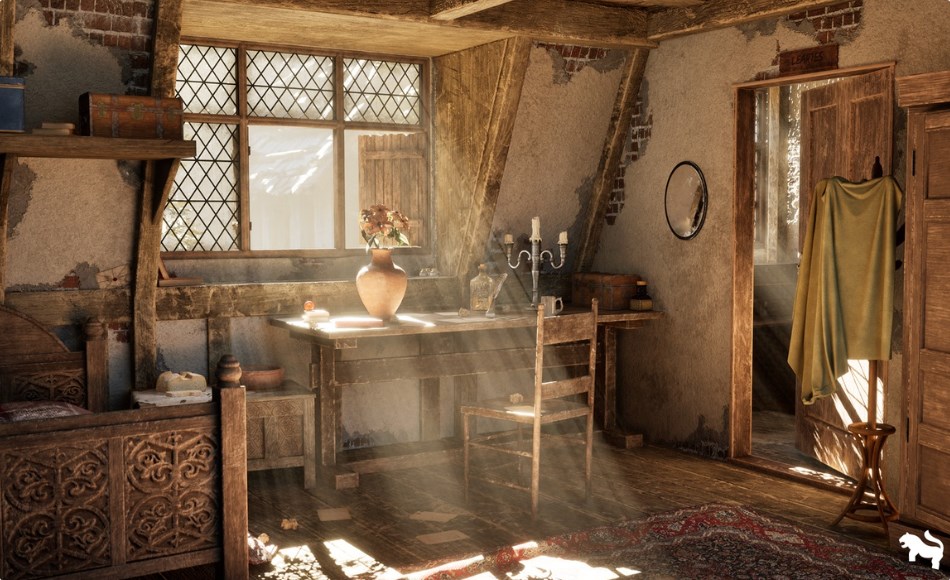 【UE5】复古小屋 Traces of Time Environment ( Traces of Time Trace Historical Times Pack Pack )