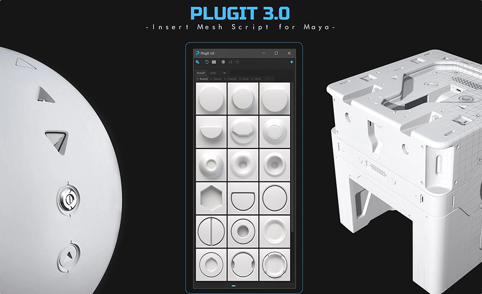 Maya插件 – 硬表面建模插件 PlugIt For Maya