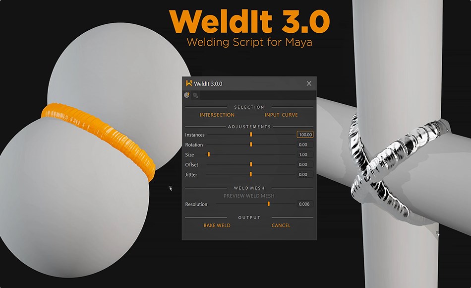 Maya插件 – 焊接插件 Script – WeldIt 3.0 for Maya