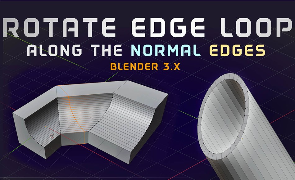 Blender插件 – 旋转边缘循环 Rotate Edge Loop