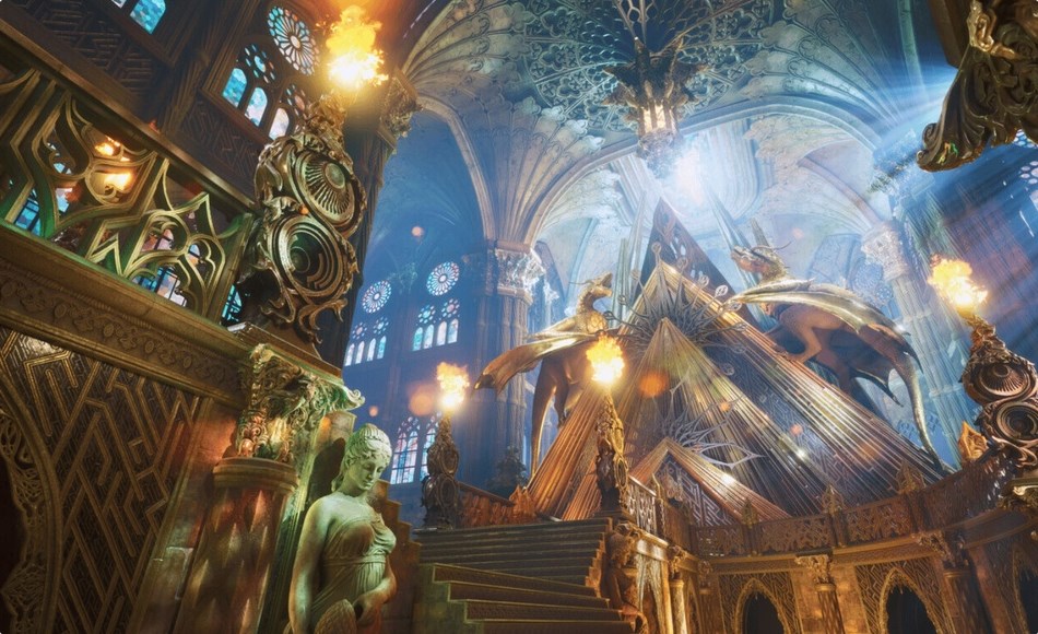 【UE5】龙之神殿 Dragon Temple (Temple, Cathedral, Temple Interior, Cathedral Interior, Dungeon)