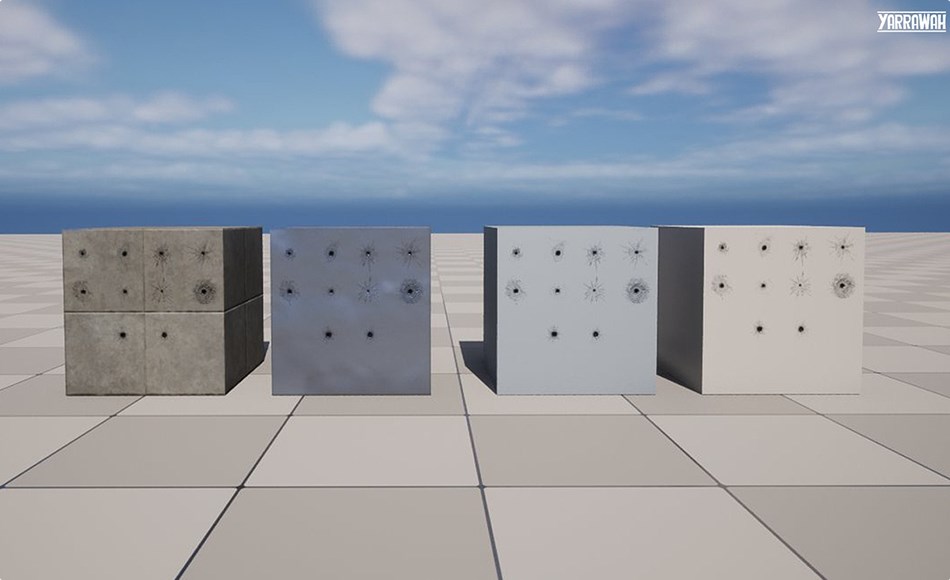 【UE5】弹孔贴图 Bullet Impact Decals Vol. 5 – High Impact