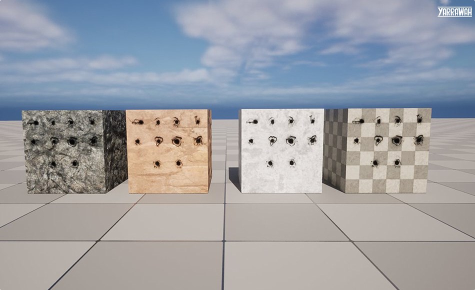 【UE5】弹孔贴图 Bullet Impact Decals Vol. 4 – Plaster