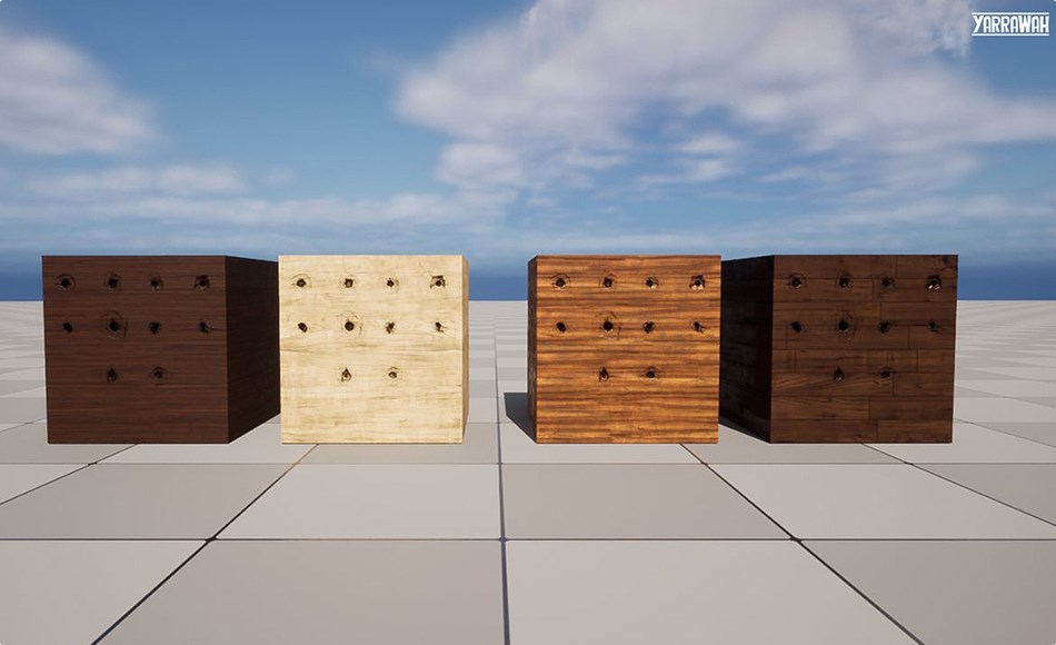 【UE5】弹孔贴图 Bullet Impact Decals Vol. 3 – Wood