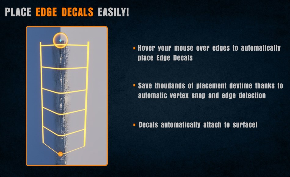 UE5插件 – 边缘贴花工具 Edge Decal Tools
