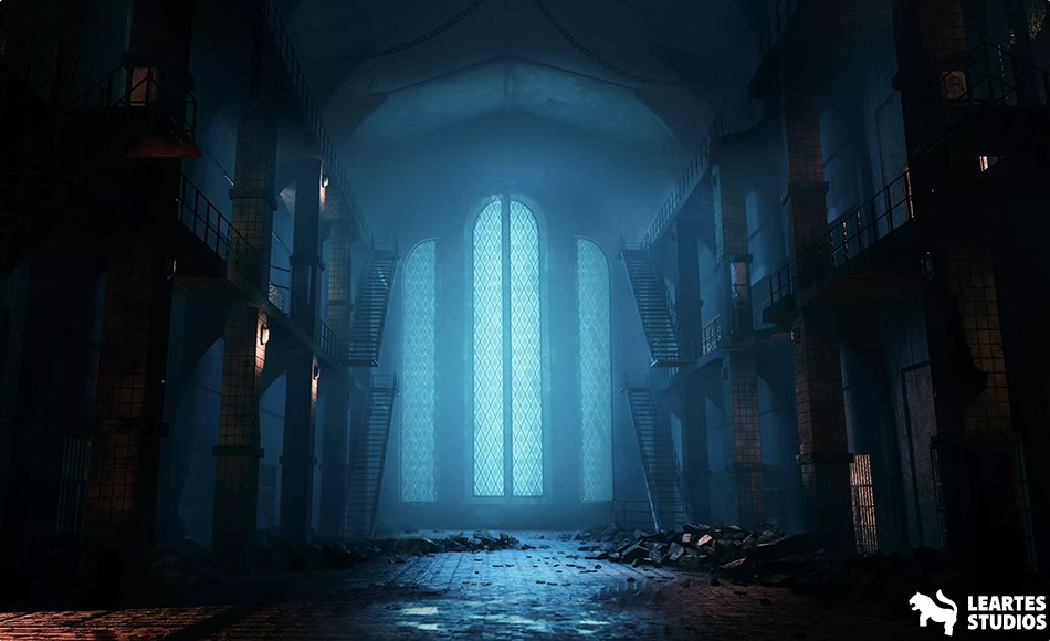 【UE5】恐怖监狱环境 Haunted Prison Environment ( Exterior + Interior , Modular)