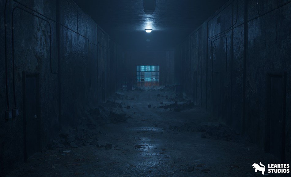 【UE5】恐怖监狱环境 Haunted Prison Environment ( Exterior + Interior , Modular)