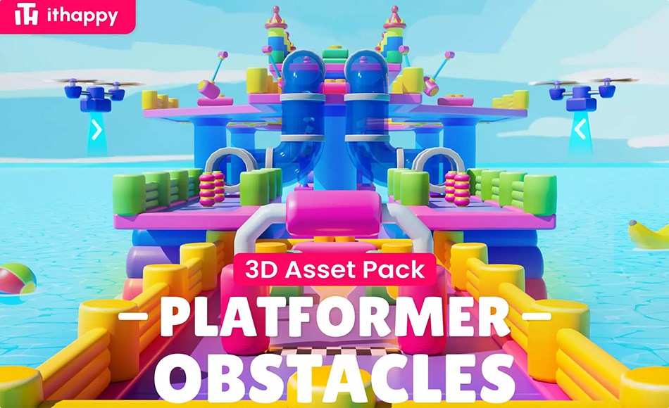 Unity道具 – 游戏平台资产包 Platformer 2 Obstacles – Low Poly 3D Models Pack Unity道具 – 游戏平台资产包 Platformer 2 Obstacles – Low Poly 3D Models Pack
