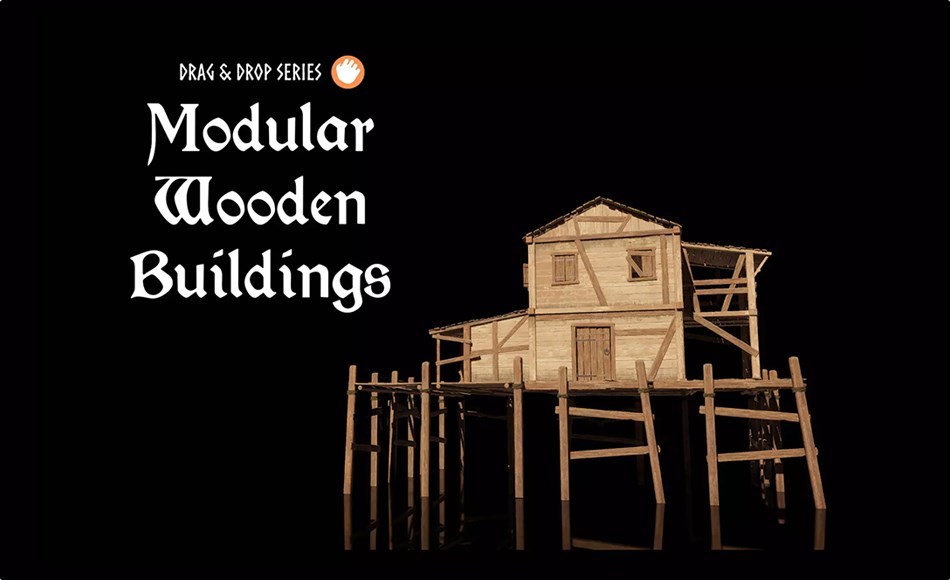 Unity资产 – 模块化木质结构建筑 Modular Wooden Buildings (Modular House, Houses, Modular Building)