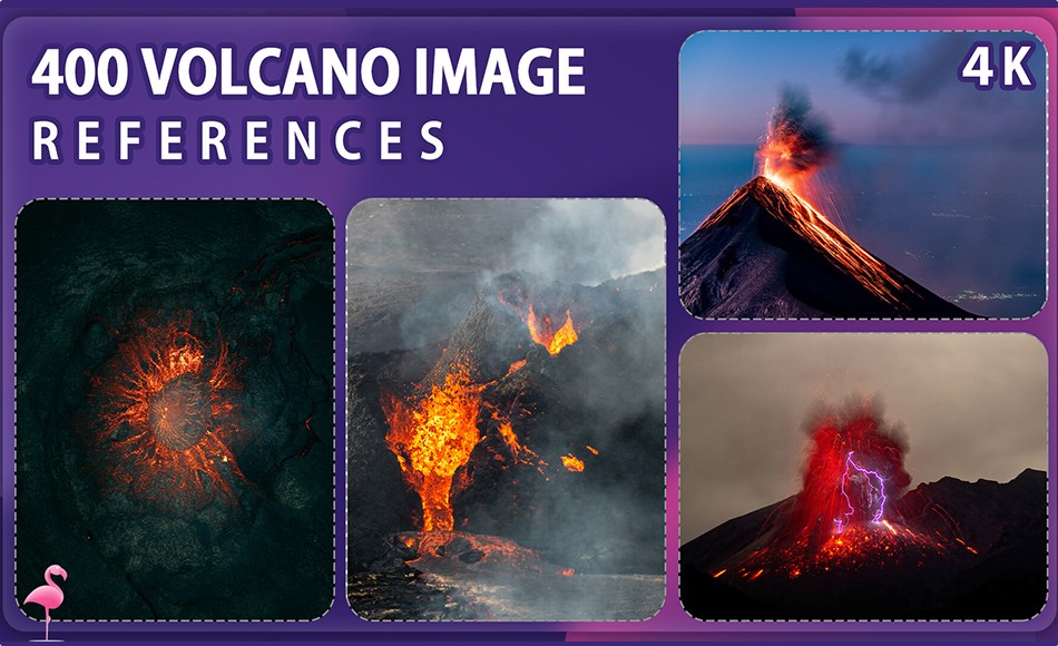 400 座火山参考图片 400 Volcano Reference Pack – Vol 1 In Resources