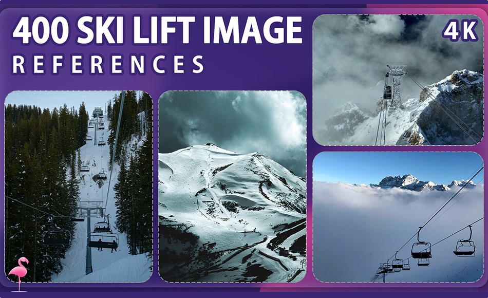 400 条滑雪缆车参考资料包 400 Ski Lift Reference Pack – Vol 1