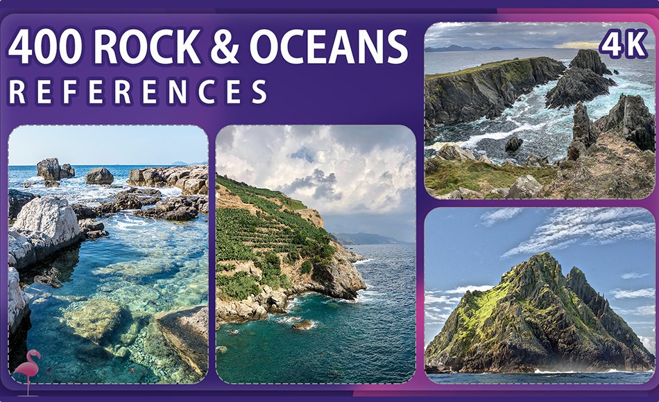 400 种岩石与海洋参考资料包 400 Rock & Oceans Reference Pack – Vol 1