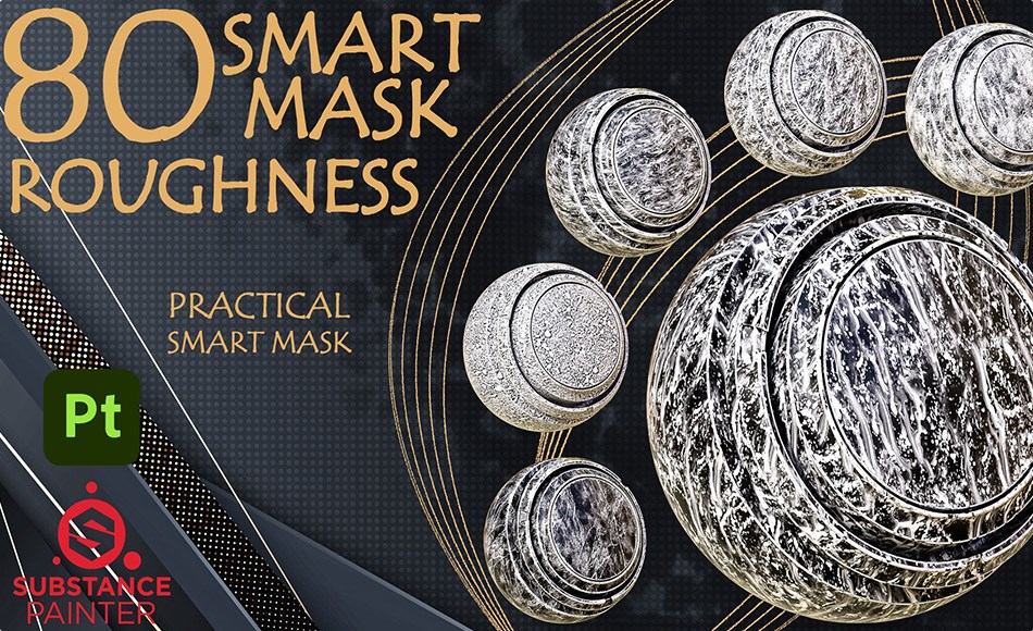 80 个高品质污垢垃圾智能蒙版 80 Practical and useful roughness smart mask high quality 80 个高品质污垢垃圾智能蒙版 80 Practical and useful roughness smart mask high quality