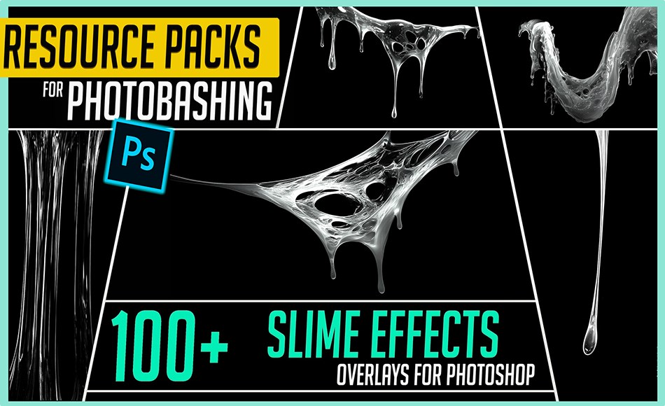 100 多种粘液叠加特效 100+ Slime Overlay Effects – Resources Pack