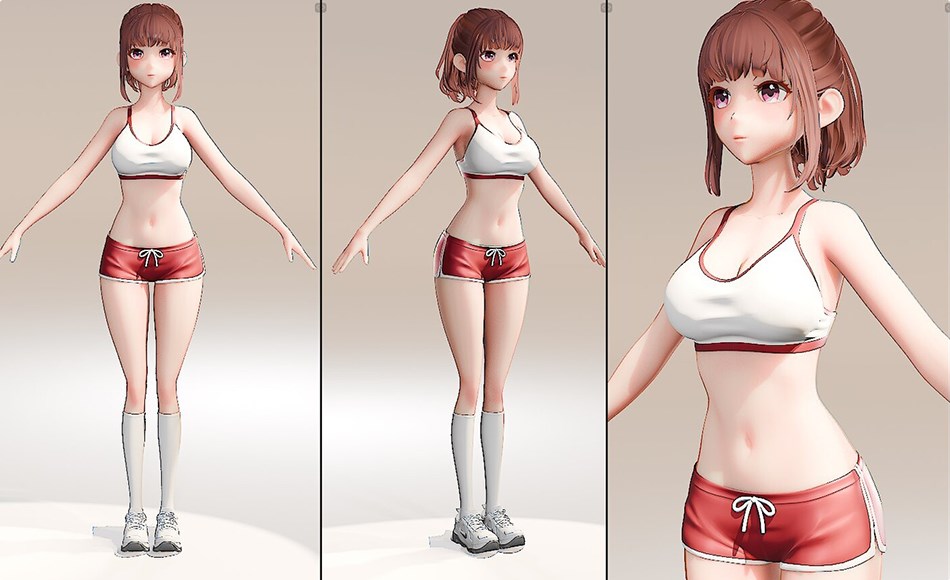 Blender工程 – 角色建模完整流程视频和项目文件 Anime Run – Blender modelling full process videos and Project files