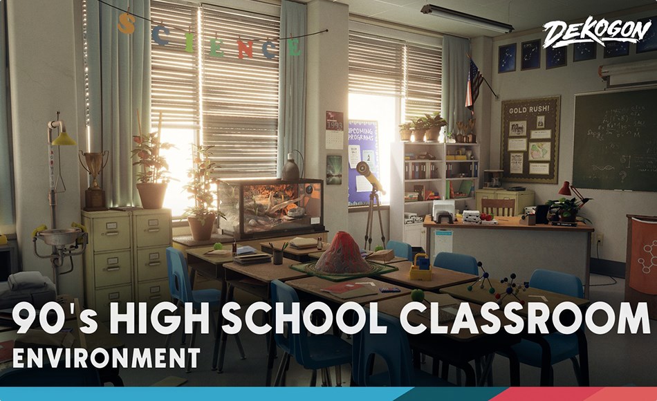 【UE5】高中科学实验室教室 High school Science Lab Classroom – 90’s themed (Day/Night Lighting) 【UE5】高中科学实验室教室 High school Science Lab Classroom – 90’s themed (Day/Night Lighting)