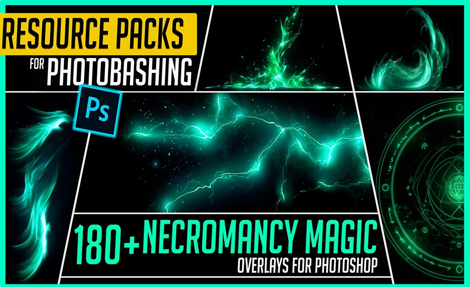 180 张亡灵魔法特效素材 180+ Necromancy Magic Overlay Effects – Resources Pack