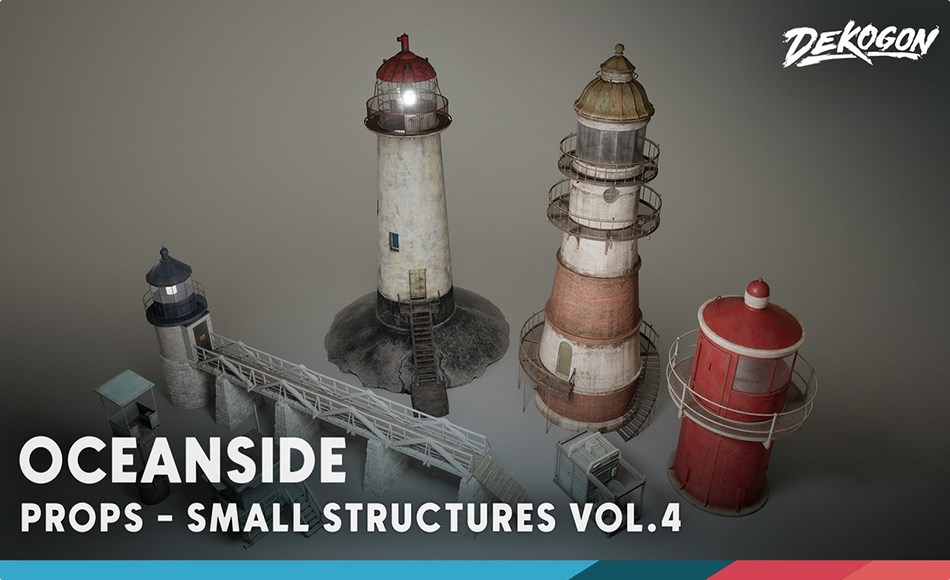 【UE5】海滨建筑 Small Structures VOL.4 – Oceanside [ Low Poly ]