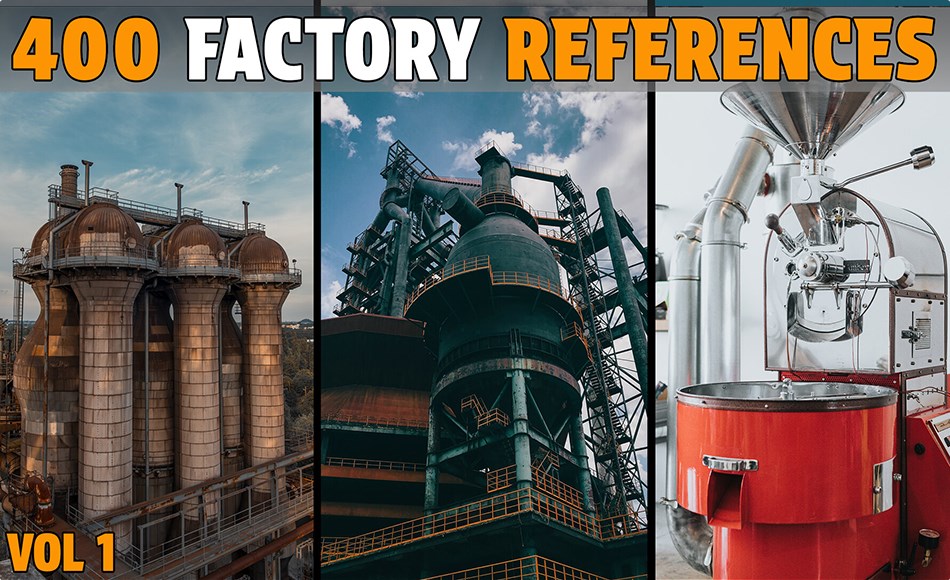 400 张工厂参考照片 400 Factory Photo Reference – Vol 1
