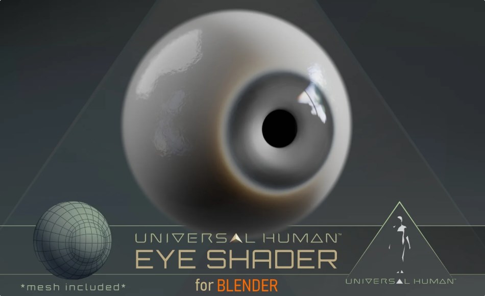 Blender插件 – 人类眼球着色器 Universal Human Eye Shader Blender插件 – 人类眼球着色器 Universal Human Eye Shader