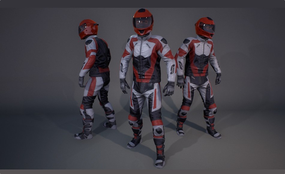 【UE5】模块化游戏角色 Character Factory Vol11 Bike Suit