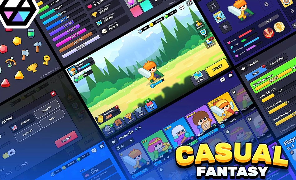 Unity资产 – 休闲幻想游戏 GUI – Casual Fantasy