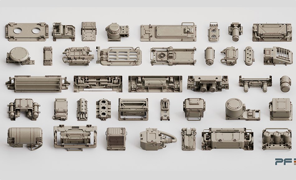 模型资产 – 科幻硬表面模型包 Details Matter