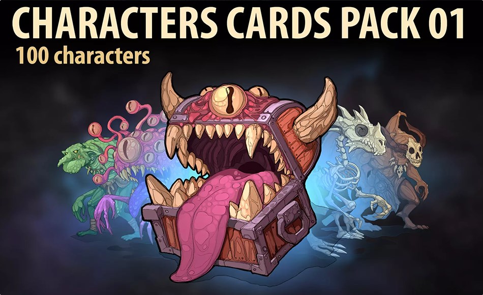 Unity资产 – 角色卡牌包 Characters Cards pack 01