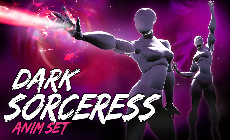 Unity动画 – 法师施法动画 DarkSorceress AnimSet