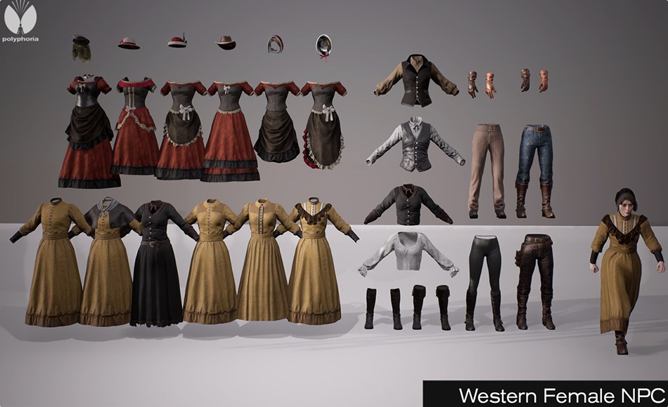 【UE5】西方女性角色 Western Female NPC