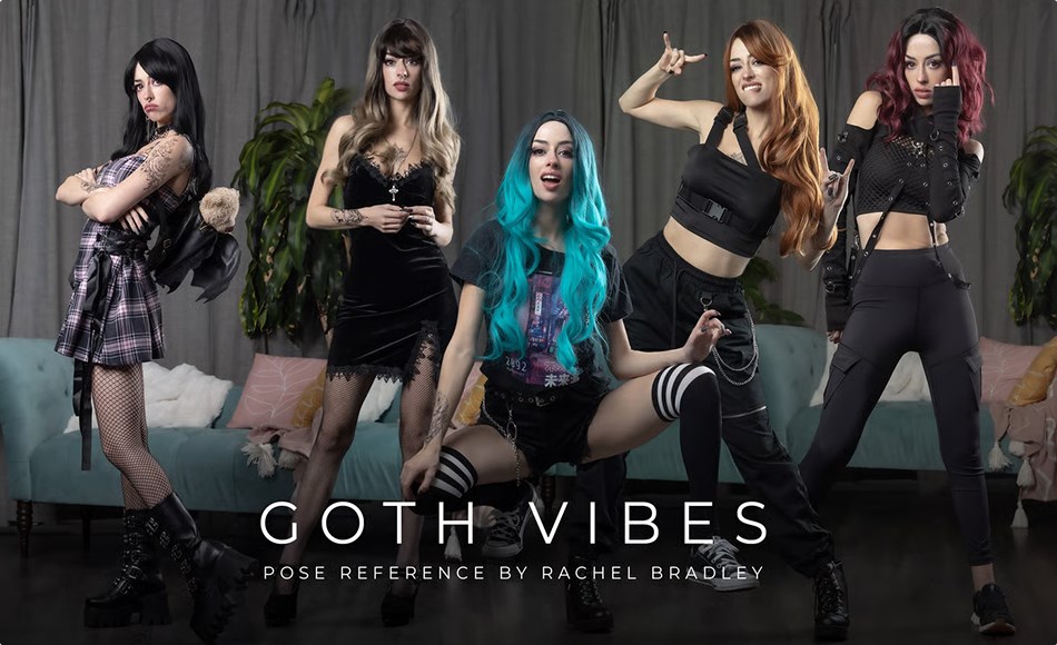 783 张哥特氛围姿势参考 Goth Vibes – Pose Reference for Artists