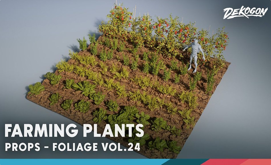 【UE5】农作物资产 Foliage VOL.24 – Farming Plants (Low Poly)