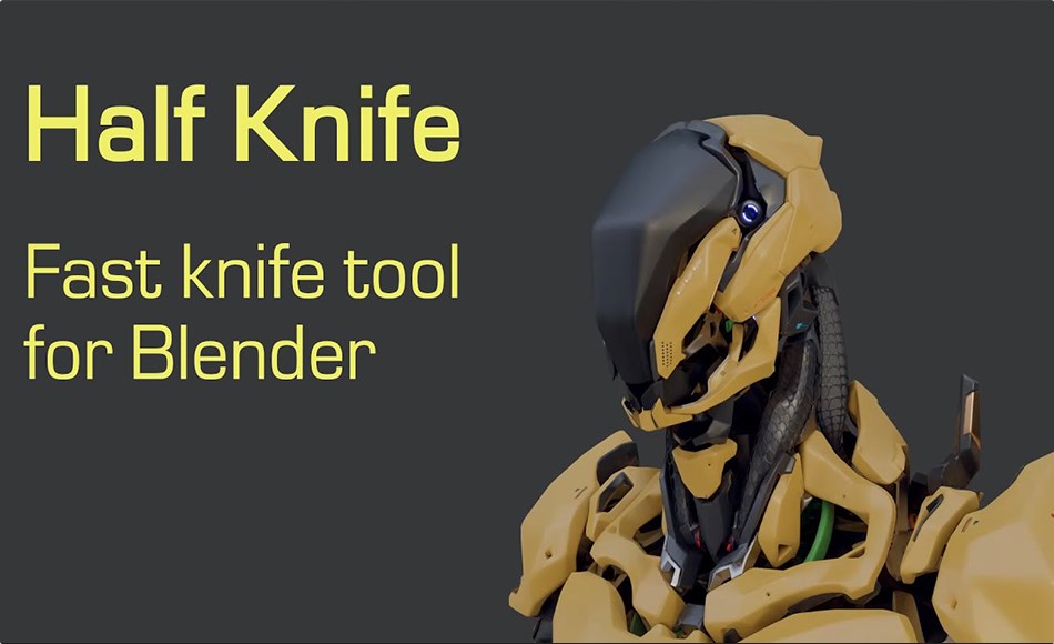 Blender插件 – 辅助建模插件 Half Knife