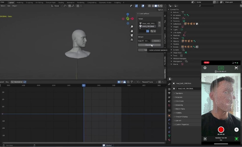 Blender插件 – 面部动作捕捉 LiveLinkFace