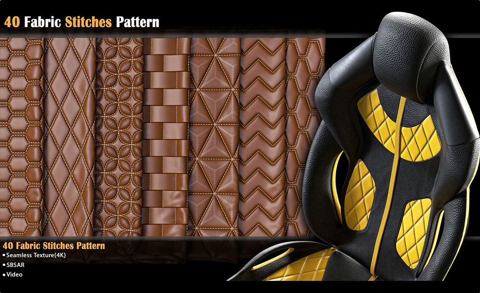 40 组布料针法图案 40 Fabric Stitches Pattern 40 组布料针法图案 40 Fabric Stitches Pattern