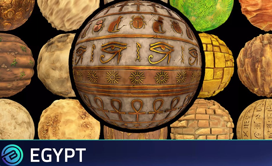 Unity纹理 – 风格化的埃及纹理 Stylized Egypt Textures – RPG Environment