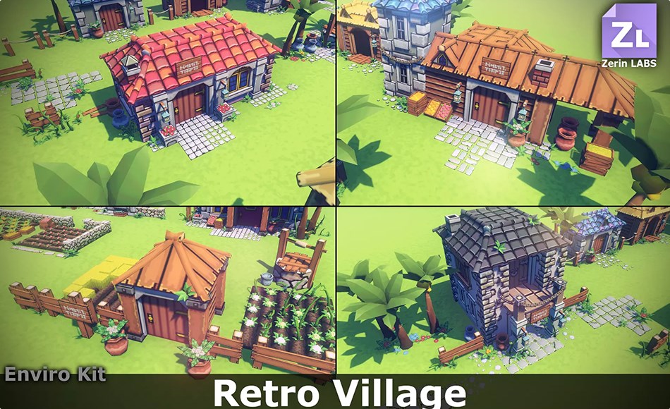 模型资产 – 游戏场景复古村庄场景 EnviroKit – THE VILLAGE 模型资产 – 游戏场景复古村庄场景 EnviroKit – THE VILLAGE