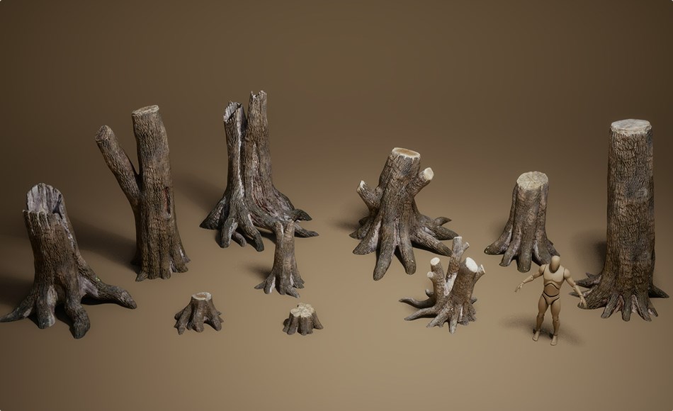 【UE5】树桩植被 Foliage VOL.37- Tree Stumps (NANITE + LOW POLY) 【UE5】树桩植被 Foliage VOL.37- Tree Stumps (NANITE + LOW POLY)