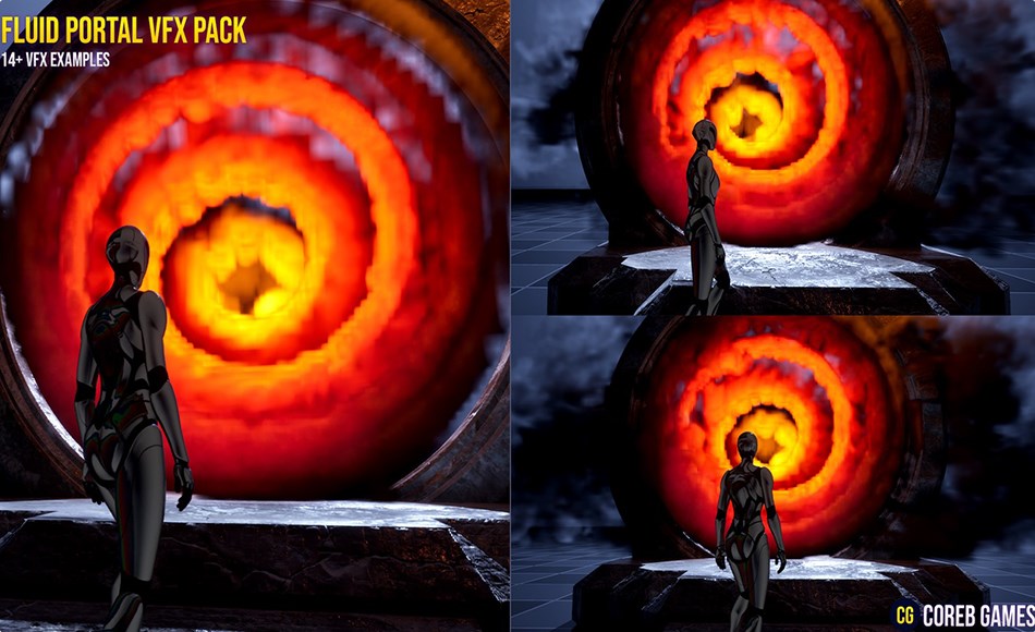 【UE5】流体传送门特效 Fluid Portal VFX Pack