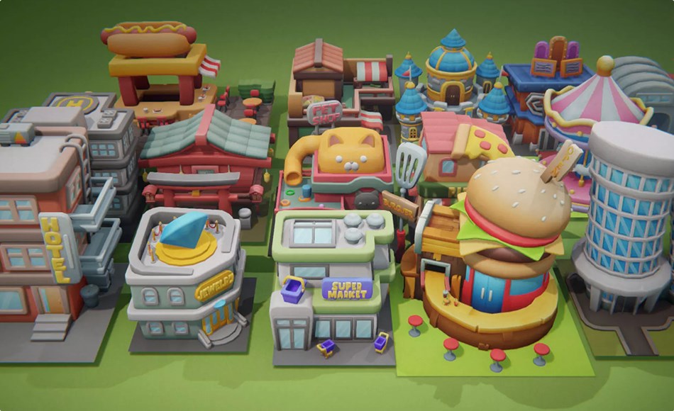 Unity资产 – 建筑升级资产包 15 Buildings Level Up Pack – 75 levels Unity资产 – 建筑升级资产包 15 Buildings Level Up Pack – 75 levels