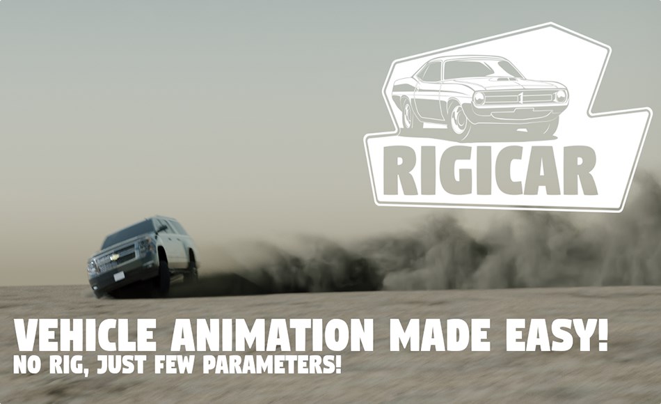 Blender插件 – 真实的车辆动画模拟器 Rigicar